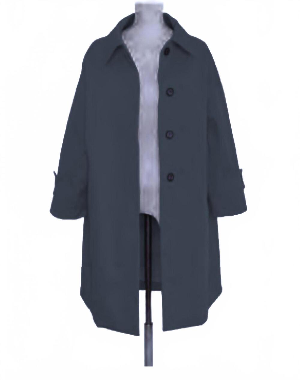 NEW SUSANNE BOMMER women's mid-length trench coat in blue moon